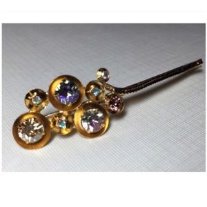 Swarovski Crystal Gold Plated Large Bobby Pin